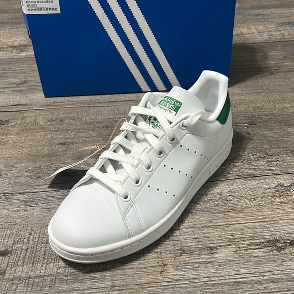 NWT Adidas Originals Stan Smith Women's Shoes - White/Green - Q47226 - Picture 5 of 9